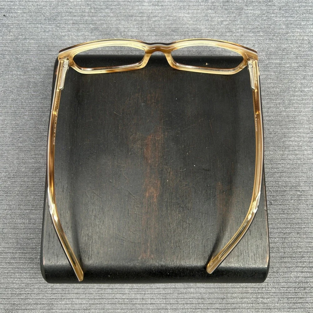 it Eyewear Brown Woodgrain Rectangular Y2k Eyeglass Frames Style 52-14 135 BRN